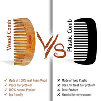 3-in-1 Neem Wooden Comb Small Size