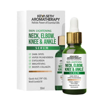 Skin Lightening Serum for Neck, Elbow, Knee & Ankle, Peptides + Glycolic Acid,Exfoliating + Brightening + Collagen Booster - Keya Seth Aromatherapy