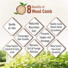 Neem Wooden Comb Wide Tooth for Hair Growth for Men & Women All Purpose Small Size. - Keya Seth Aromatherapy
