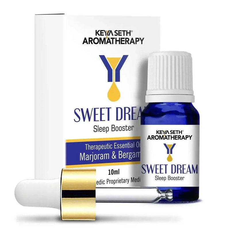 Sweet Dream-Relaxing Sleep, Treats Insomnia & Stress, Promotes Calming Effect on Nerves-Natural Therapeutic Essential Oil Blend Marjoram & Bergamot 10ml - Keya Seth Aromatherapy