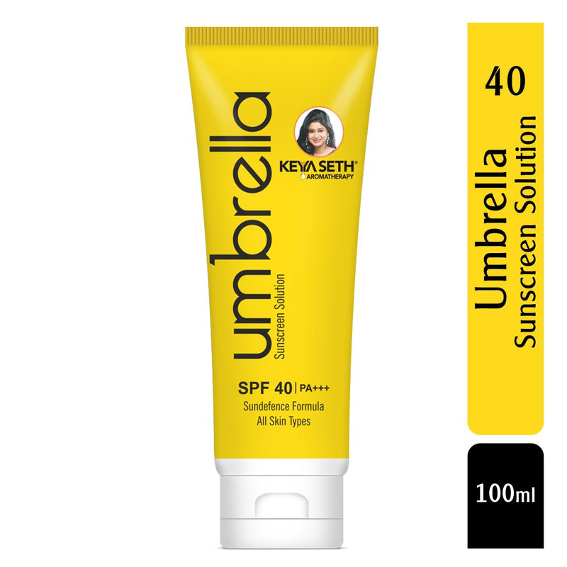 Umbrella Sunscreen Solution SPF 40 with PA+++ UV Protection, Sweat Resistant Formula Oil Control Enriched with Avocado & Wheatgerm Essential Oil